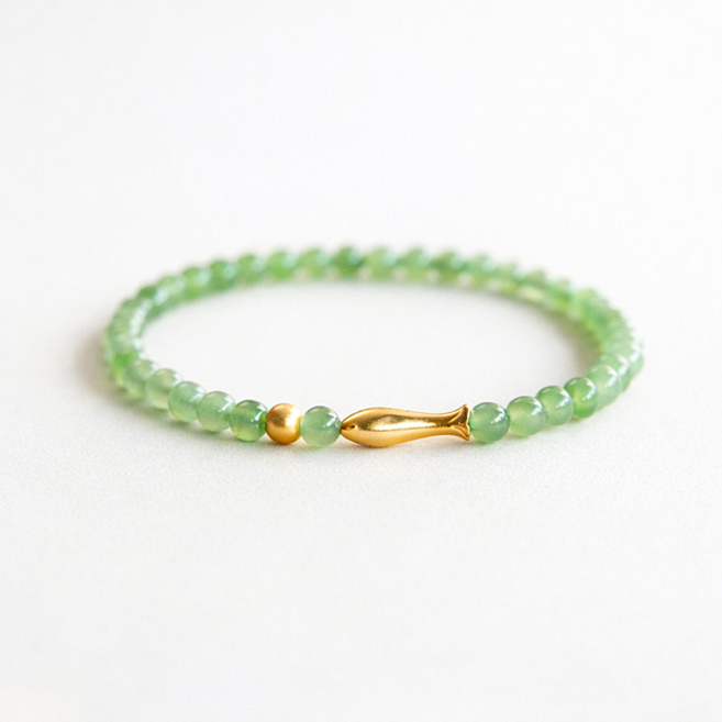 웰리나 1+1 행운 물고기 팔찌 옥팔찌 핸드메이드 커플팔찌 우정템 옥팔찌