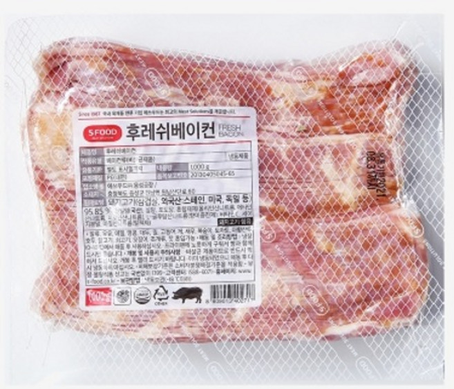 SFOOD 에쓰푸드 베이컨1kg, 1개, 1kg