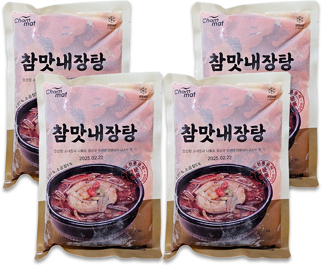 맛있는 즉석탕 참맛 내장탕, 4개, 600g