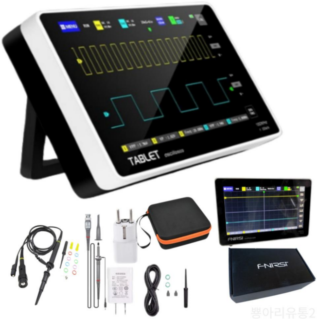 오실로스코프 디지털 태블릿 휴대용 멀티미터 계측기 프로브 테스터기 전력분석 전압계, 1개, 1개 프로브추가