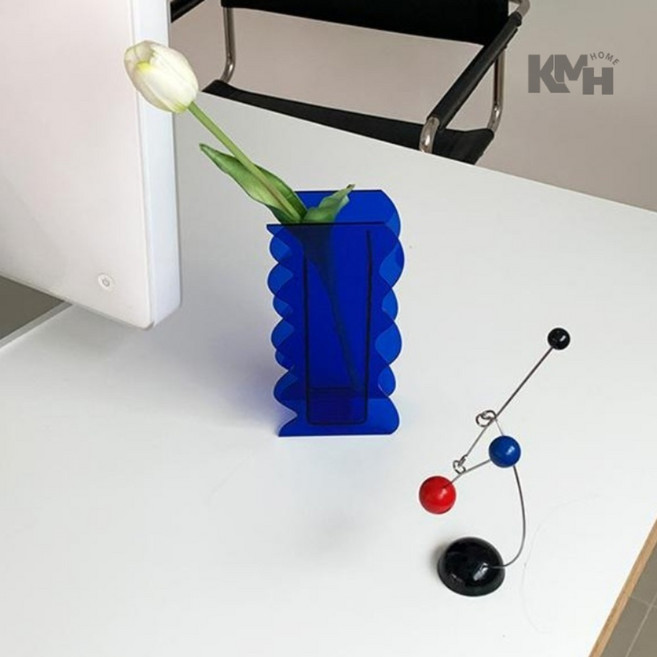 하르 웨이브 아크릴 화병, 블루