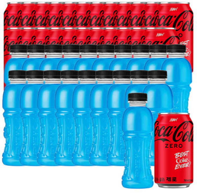 코카콜라제로 350ml x 24캔 + 파워에이드 마운틴 블라스트 무라벨 355ml x20페트