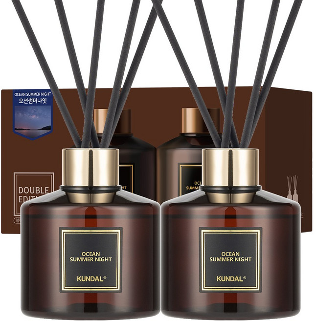 쿤달 퍼퓸 디퓨저 2개 + 섬유스틱 10개, 오션썸머나잇, 1개