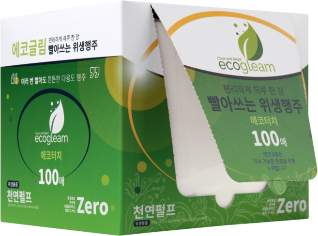 에코글림 빨아쓰는 위생행주 에코터치, 1개, 100매입