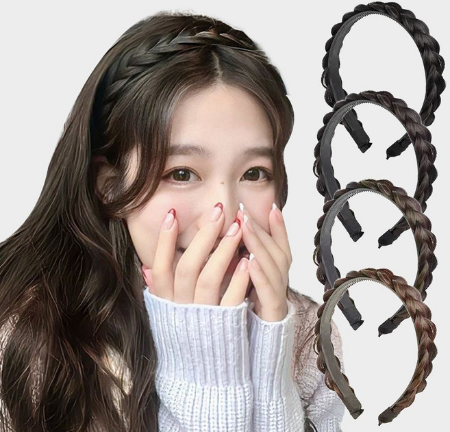 땋은머리 꽈배기 벼 헤어밴드 한복머리띠
