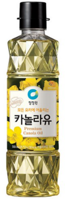 청정원 카놀라유, 500ml, 5개