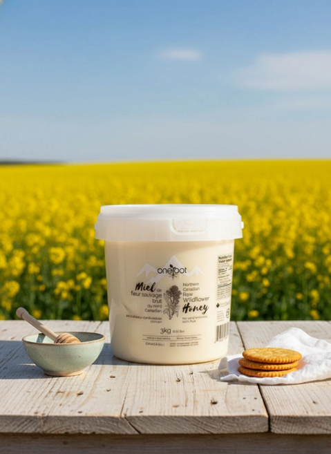 캐나다 원루트 꿀 3kg 야생화 크림꿀 천연꿀 생꿀 대용량, 1개