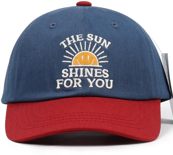 비토스 국내제작 THE SUN SHINES FOR YOU 투톤 볼캡 야구모자 커플모자