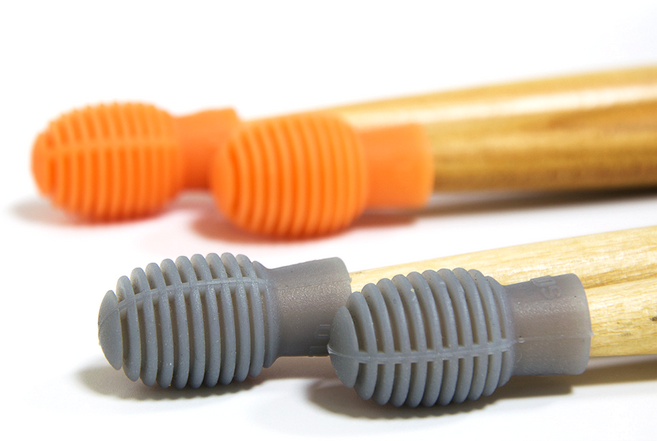 드럼스틱 실리콘 약음기 소음 방음 뮤트 야간 연습용, 오렌지 1조, 1개