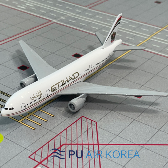 비행기 모형 다이캐스트 1:400 항공기 모형 대한항공 아시아나항공 외 28종 16cm 1:400, 모형 에티하드 B777, 1개