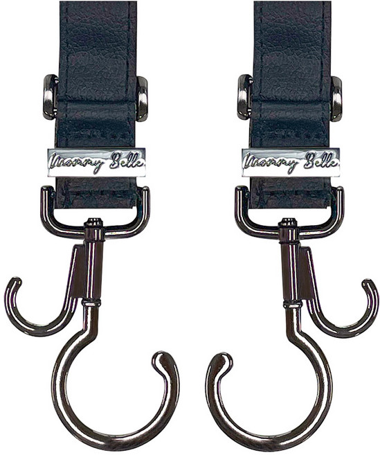 마미벨 유모차 걸이 고리 가방 후크 악세사리 다용도 홀더 2P, 1세트, 블랙