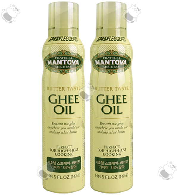 만토바 기오일 스프레이 버터맛, 147ml, 2개