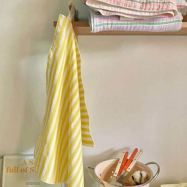 다용도덮개 전자레인지커버 가전덮개 국내제작 키친크로스, 15번 스트라이프노랑