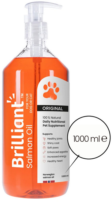 노르웨이 브릴리언트 연어오일 강아지 고양이 영양제 1000ml, 오메가3, 1L, 1개