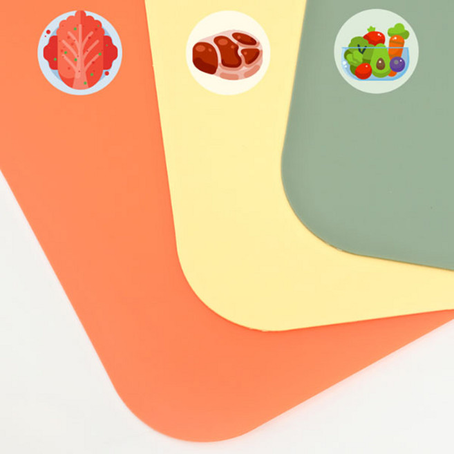 원룸 자취생 야외 캠핑용 식재료별 색상별 위생 주방 시트도마 3P 세트, 단품