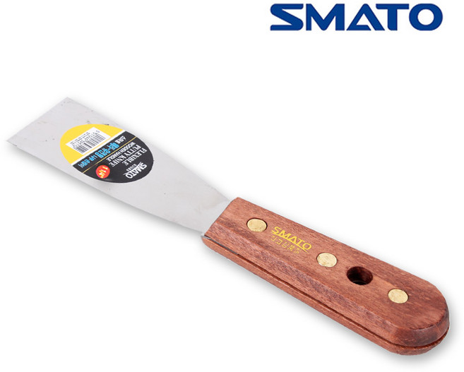 스마토 해라 수공구 껌 밀칼 나무손잡이 유연형헤라 1 1/4 (폭 33mm 전장200mm), 1개