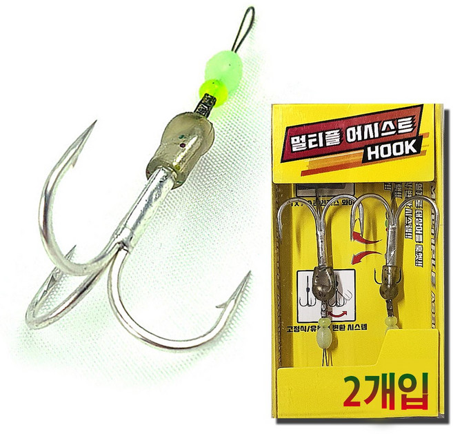 금호 멀티플 어시스트훅 갈치 삼치 배스 볼락 메탈 지깅 루어 낚시 바늘 지그헤드 지깅훅, 1개