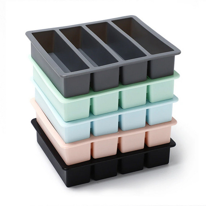 실리콘 홈 베이킹 빵틀 브라우니 몰드 파운드 양갱 틀, 1개, 그레이