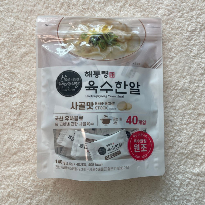 해통령 육수한알 사골맛, 140g, 1개