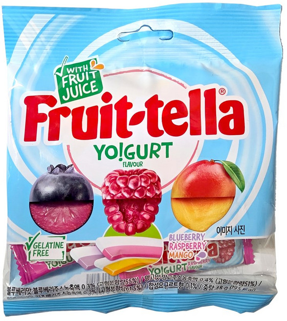 퍼페티반멜 후르츠텔라 요구르트향 캔디, 48g, 1개