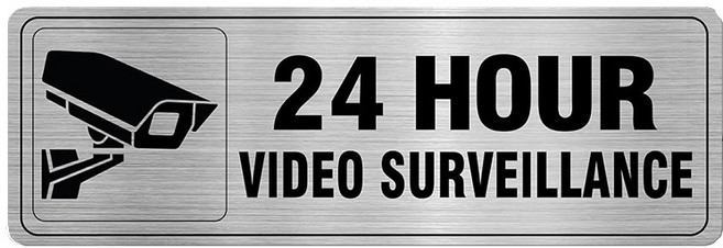 세븐락 알루미늄 UV코팅 CCTV 녹화중 안내 표지판, 메탈, 1개