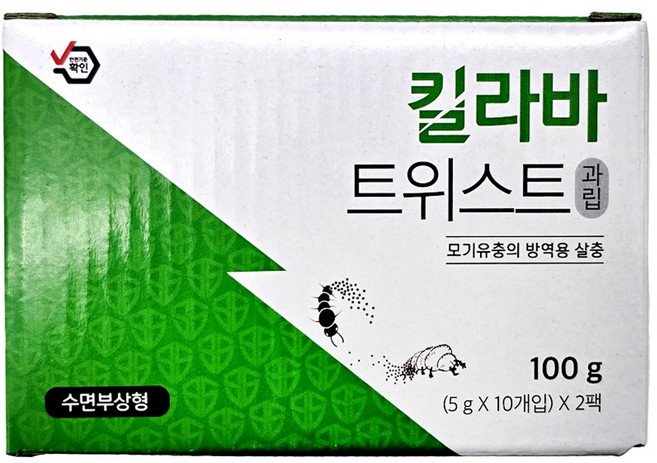 킬라바트위스트 과립 100g + 물티슈20매 모기 유충 퇴치 박멸 구제 정화조 수서 과립형 살충제 모기약, 1개, 킬라바트위스트100g