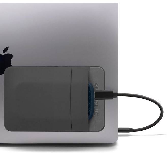 AFTERPLUG A2포켓 노트북용 애프터플러그 외장 하드 드라이브 여행용 파우치 무선 마우스/이어폰/휴대용 HDD/SSD용 재사용 스틱 온 홀더—시게이트 WD LaCie 샌디, Gray, 1개