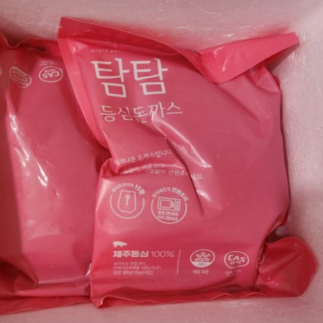 [탐탐] 냉동 등심 돈까스 커틀릿 집에서 바삭한 간편 조리 즉석 돈가스 소스 400g 증정, 1개, 600g