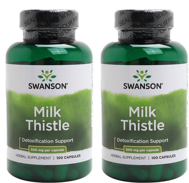스완슨 밀크 시슬 500mg 캡슐, 100정, 2개