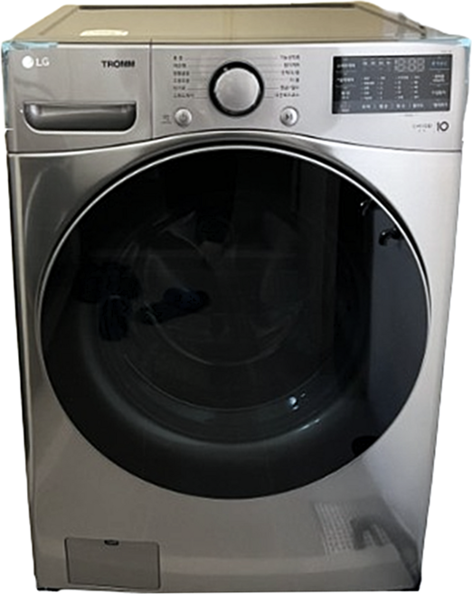 LG전자 트롬 드럼세탁기 24kg 방문설치, F24VDSP, 스테인리스 실버
