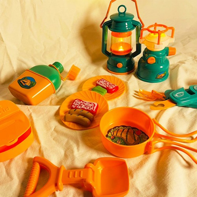 캠핑장난감 야외장난감 홈캠핑 캠핑놀이세트 캠핑장장난감 바베큐장난감 불멍 키즈 실내 유아 어린이 주방 역할 장난감, 캠핑장난감세트, 1개