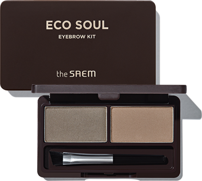 에코 소울 아이브로우 키트 5g, 02 그레이 브라운, 1개