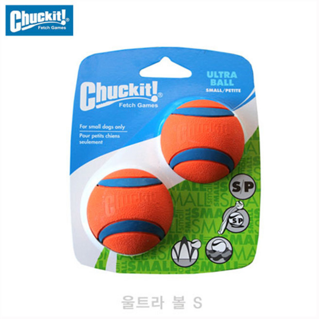 [척잇] 울트라볼 (S-2pk) / 애견장난감, 1개
