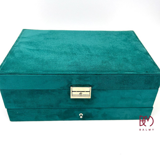 카프 2단 스웨이드 보석함 주얼리보관함 b1115