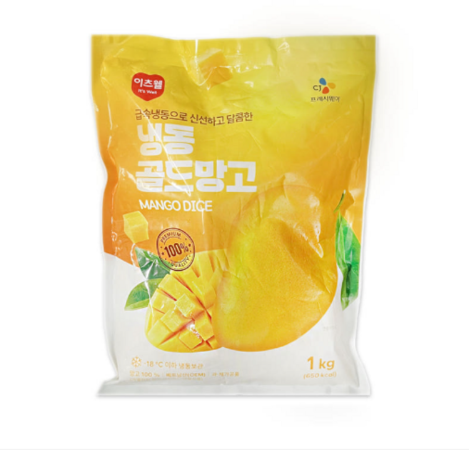 이츠웰 달콤한 아이스 골드 망고다이스 1kg 3개/베트남산, 1개