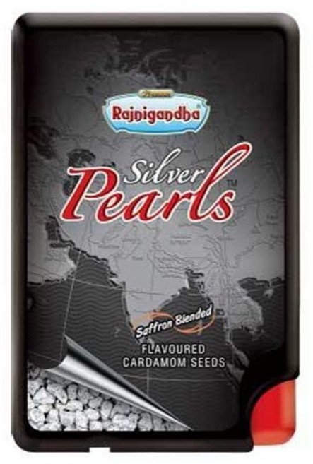 라즈니간다 실버 펄스 사프란 블렌딩 향 카다멈 씨드 구강 청 Rajnigandha Silver Pearls Saffron Blended Flavored Cardamom Seed M, 1개