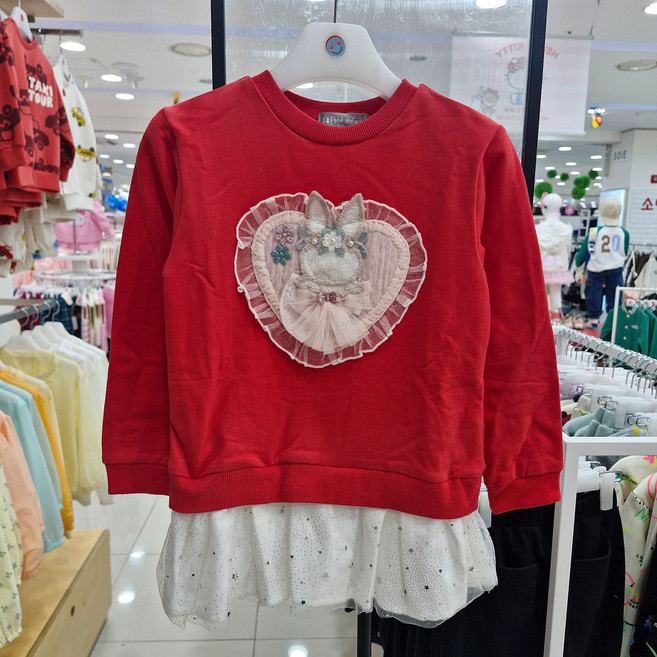 쁘띠앙팡 여아용 PC모리블리 롱 티셔츠 PCV52GTS65