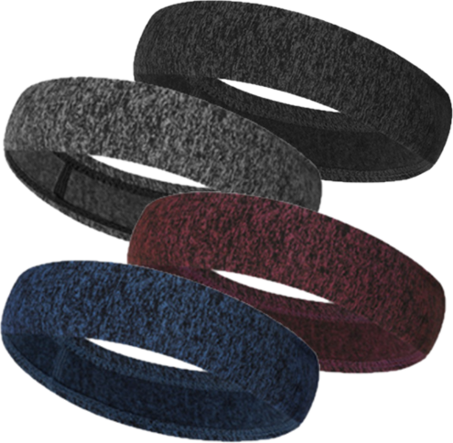 스포츠밴드 해어밴드 밴드 블랙 그레이 레드 블루 4P세트, 혼합 4p 세트, 1개