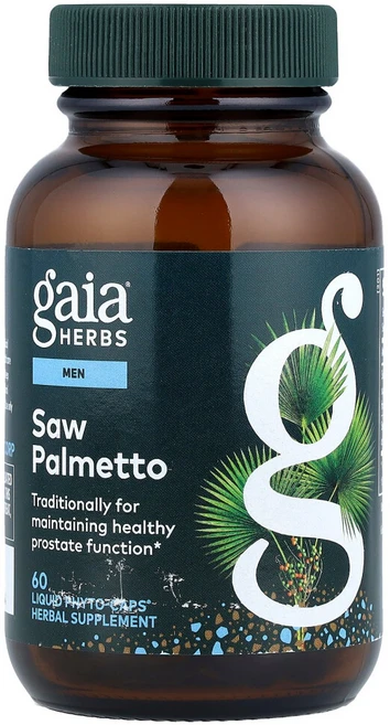 Gaia Herbs 남성용 쏘팔메토 추출 188mg Saw Palmetto for Men, 1개 - 쿠팡