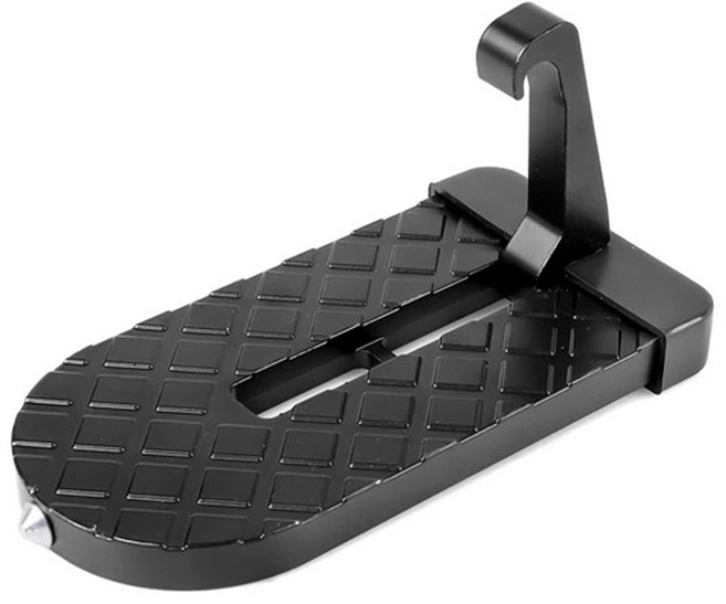 리빙코어 자동차 도어스탭 자량 보조 발판 루프탑 확장형 발받침대, 블랙, 1