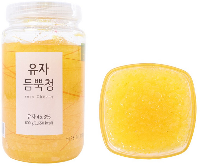 [딜라잇가든] 껍질채 갈아넣은 유자 듬뿍청, 5개, 600g