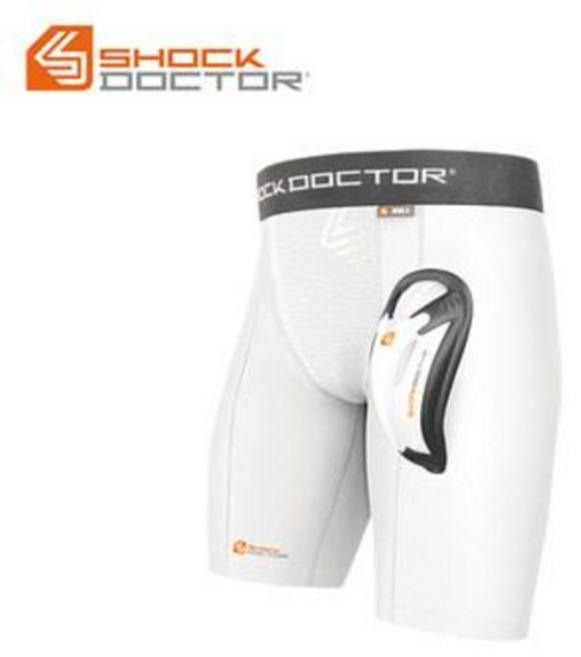 쇼크닥터 251 더블 압박 타이즈 반바지 (컵 포함) 포수 태권도 격투기 야구 낭심 보호대, 1개