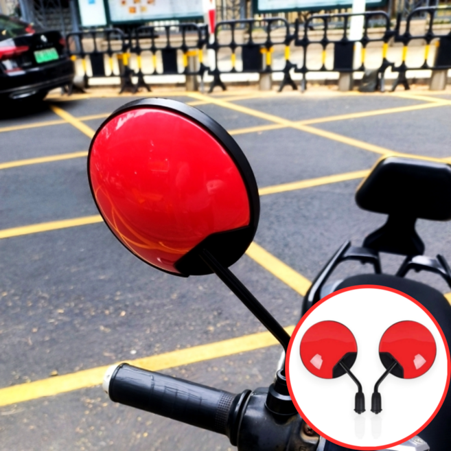 담이몰 튼튼한 자전거 사이드미러 바이크 백미러, 1세트, 레드