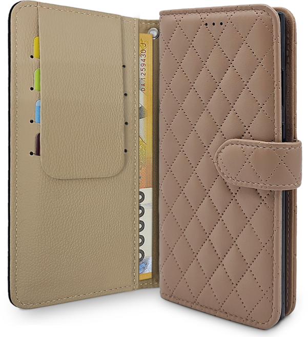 아리움 헤리스 퀼팅 지갑형 카드 분실방지 덮개 다이어리 케이스