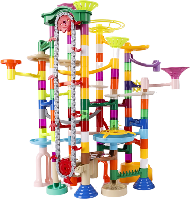 루미오 장난감 마블런 엘리베이터 구슬굴리기 블럭 혼합색상 1개, 236pcs