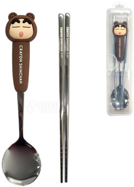 짱구 수저케이스세트-곰 피규어 YP9341 (S0192), 1개
