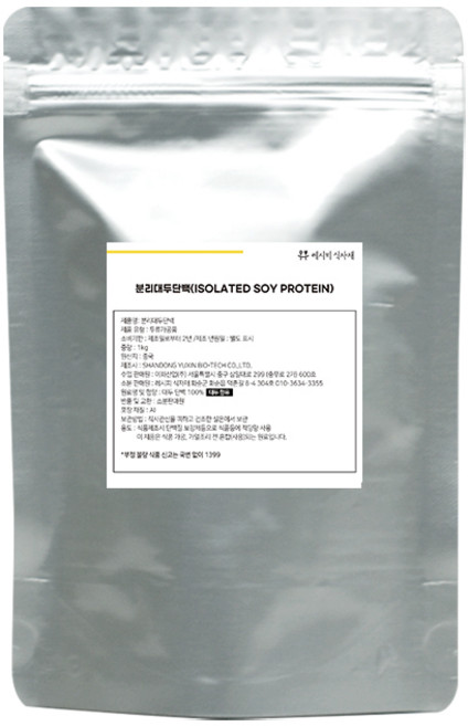 [식품첨가물] 분리대두단백 1000g, 1개, 1kg