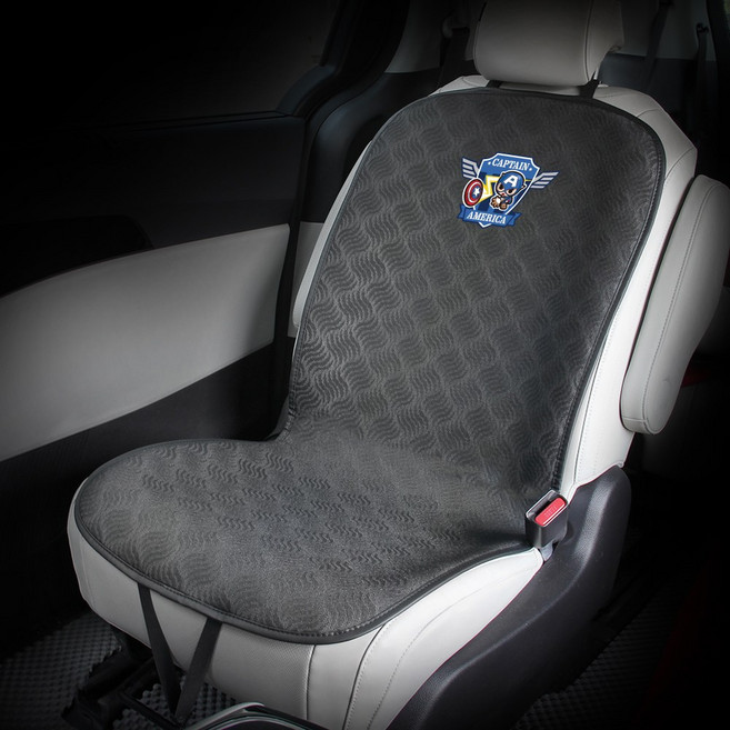 베베카 마블캐릭터 논슬립 자동차 시트커버 3d메쉬+자카드원단 사계절용 시트커버, 1개, CaptainAmerica