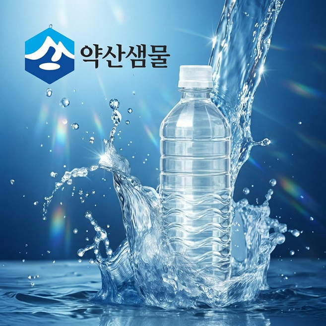 무라벨 500ml 약산샘물 미세플라스틱없는 약산수 종이박스 약산생수, 20개
