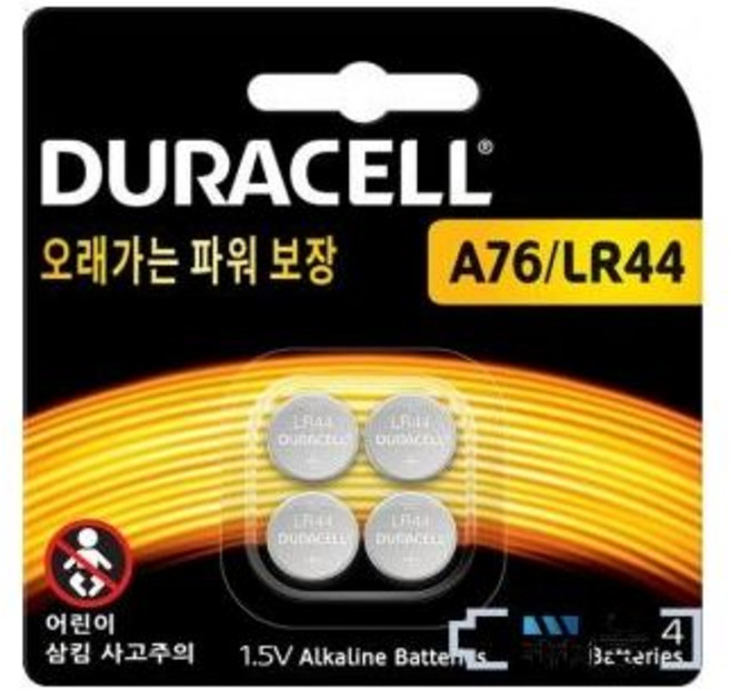 듀라셀 알카라인 코인셀 LR44(4입), 단품, 1개, 4개입